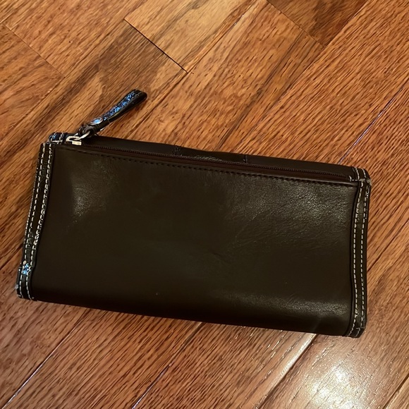 Coach Brown Leather Wallet Snap Head - Picture 5 of 11